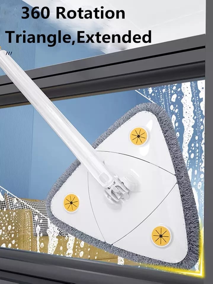 360° Rotatable Adjustable Cleaning Mop Extendable Triangle Mop With Long Handle